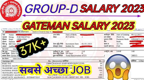 Group D Salary Railway Gateman Salary Gateman Starting