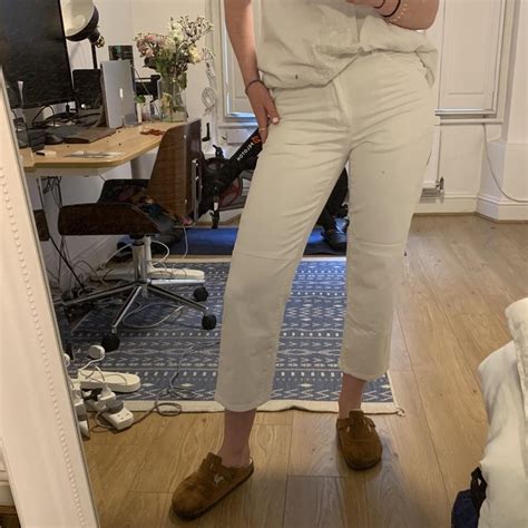 Everlane White Cargo Trousers— Too Short On Me Depop