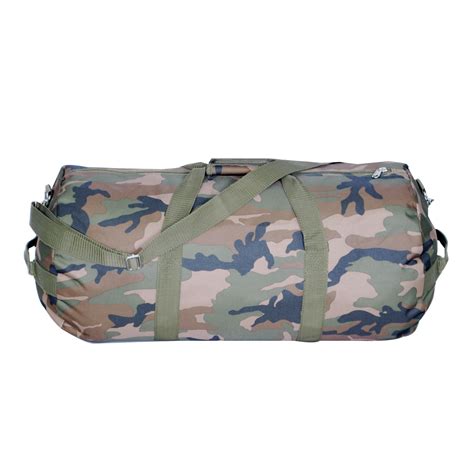 16 Inch Woodland Camo Round Duffel Free Shipping