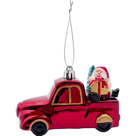 Christmas Traditional Ute With Santa Decoration Red Each Woolworths