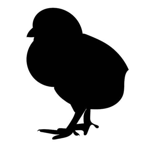 Silueta De Pollo Sobre Un Fondo Blanco Vector Aislado Vector Premium