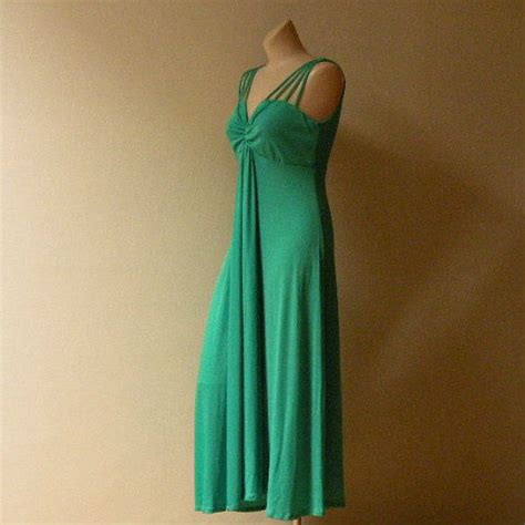 70s Irish Green Disco Dress 38b/32w - Pretty Sweet Vintage