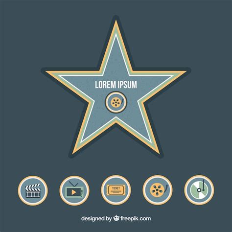 Free Vector | Walk of fame star background