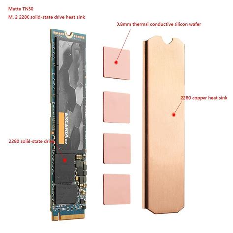 Mm W Copper Heat Sink With Thermal Pad For M Nvme Ssd