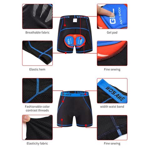 Buy Wosawe Cycling Shorts Mtb Pro D Gel Padded Men S Bicycle Road Bike