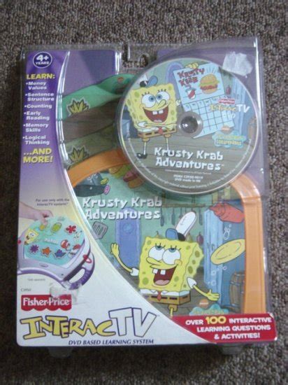 Fisher Price Interac Tv Spongebob Squarepants Krusty Krab Adventures On