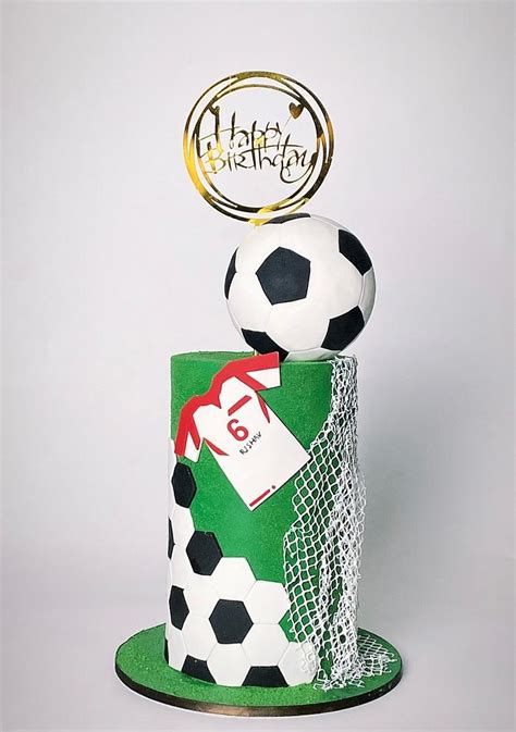 Soccer ball cake - Decorated Cake by Color Drama Cakes - CakesDecor