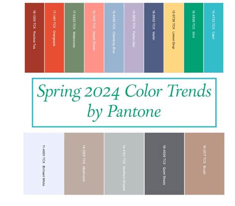 PANTONE Spring Summer 2024 New York Color Trends