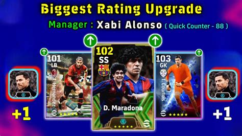 Biggest Ratings Upgrade With Manager Xabi Alonso In Efootball