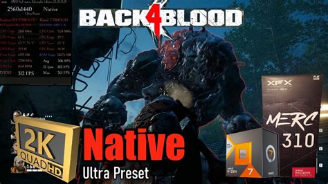 7900 XTX 7800X3D Back 4 Blood 1440p Native Ultra Preset 360