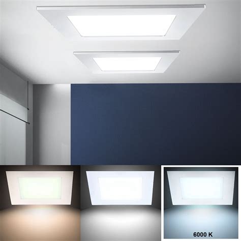 2er Set LED Einbau Decken Beleuchtung ALU Wohnraum Raster Tageslicht