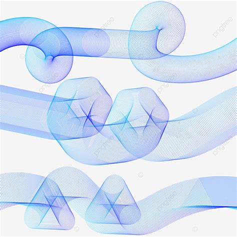 Gambar Garis Kurva Abstrak Geometris Dekoratif Garis Lengkung Berwarna