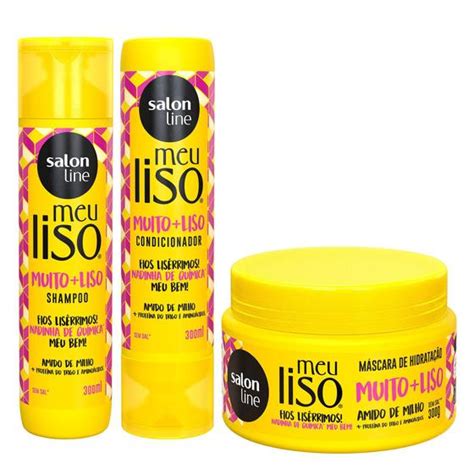 Produtos De Cabelo Liso - Kit para Cabelo Liso Salon Line Meu Liso Muito + Liso - Kit de ...