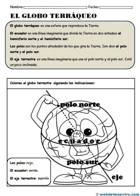 Actividades Capas De La Tierra Para Colorear