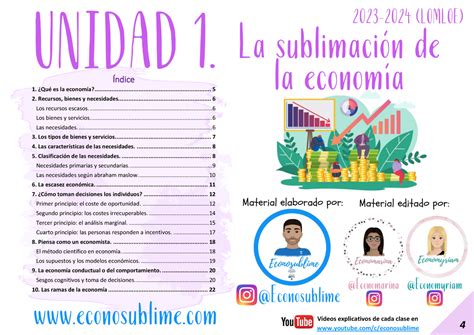 Unidad 1 La Sublimación De La Economía 1º Bachillerato 23 24