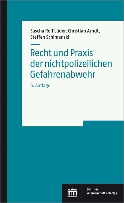 알라딘 Recht und Praxis der nichtpolizeilichen Gefahrenabwehr Paperback