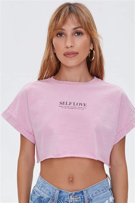 Cropped Self Love Graphic Tee