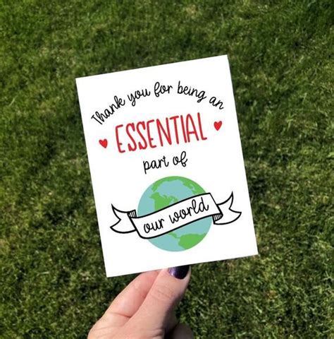 Essential Worker Employee Thank You Card Etsy Employee Thank You