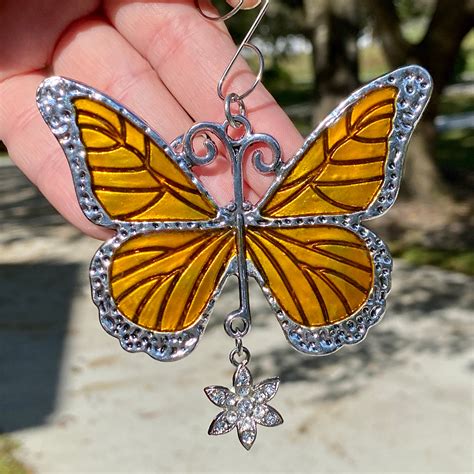 Golden Sunlight Butterfly Tree Jewelry Christmas Ornament Gold Etsy