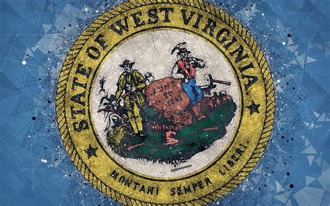 Seal Of West Virginia Emblem Geometric Art West Virginia State Seal