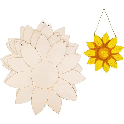 Unfinished Sunflower Wood Cutout Sunflower Sign Cutouts Sunflower Wood ...