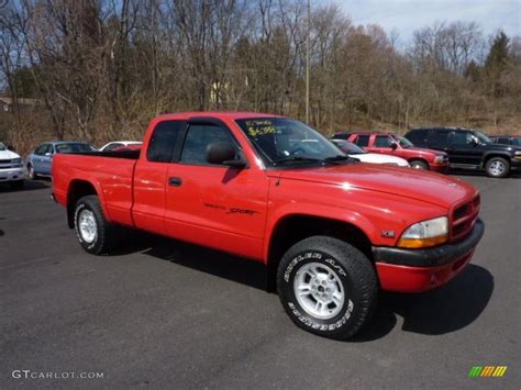 1999 Flame Red Dodge Dakota Sport Extended Cab 4x4 47292055 Photo 3