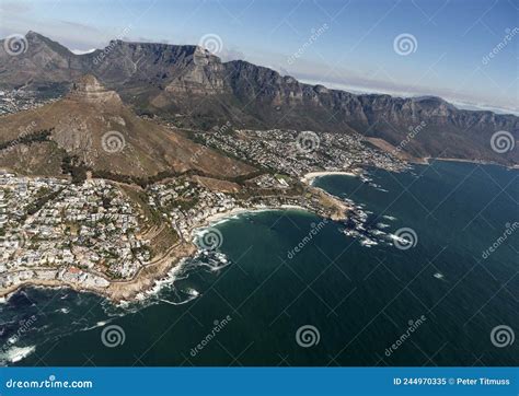 Aerial View of Coastal Resorts and the Twelve Apostles Mountain Range ...