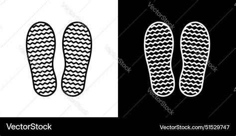 Soles Icon Set Footprint Symbol Sneaker Step Vector Image