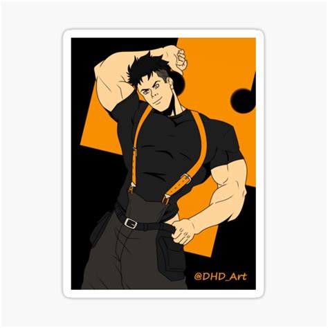 "Fire Force Captain Obi" Sticker by DoodlHappyDavis | Redbubble