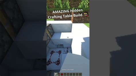 Minecraft Hidden Crafting Table Building Hack Shorts Minecraft Youtube