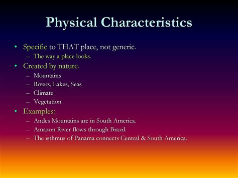 Theme 5 Place Physical Characteristics Human Characteristics Ppt