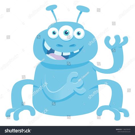 Cartoon Illustration Funny Monster Weird Fairy Stock Vector Royalty