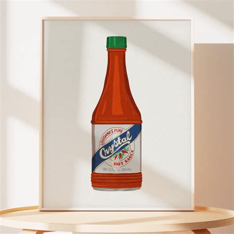 Crystal Hot Sauce Print Hot Sauce Artwork Crystal Hot Sauce Poster Louisiana Artwork New Orleans