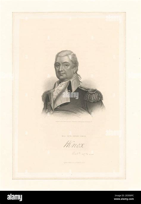 Maj Gen Henry Knox Stock Photo Alamy