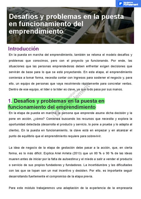 M Desarrollo Emprendedor Desaf Os Y Problemas En La Puesta En