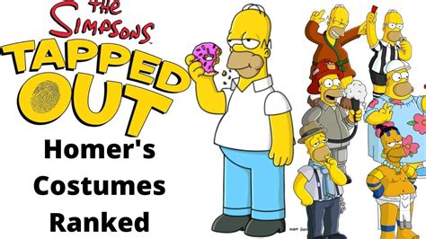 The Simpsons Tapped Out Homers Costumes Ranked Youtube