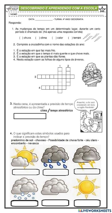 Atividade De Geaografi Worksheet School Subjects Teachers Classroom