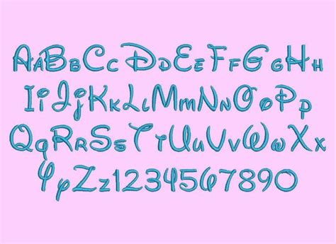 Disney Embroidery Font 5 Size Embroidery Designs Monogram Fonts Bx Embroidery Fonts ~ Instant