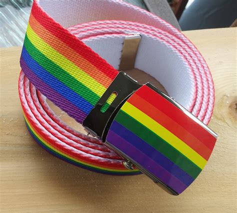 Gay Pride Rainbow Belt W Military Type Buckle Unisex Etsy