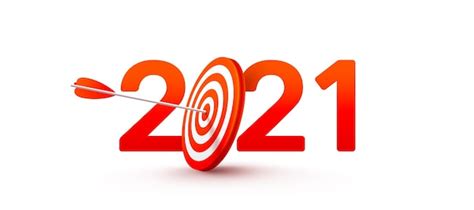 Premium Vector 2021 New Year Target And Goals With Symbol Of 2021