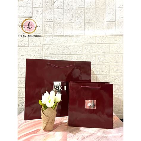 Jual Paper Bag SK II Original Store Pembungkus Kado Ready Stock JKT