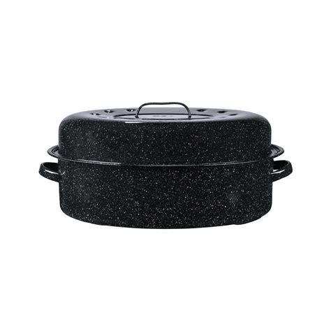 Granite Ware Heavy Duty Enameled Oval Roaster With Lid