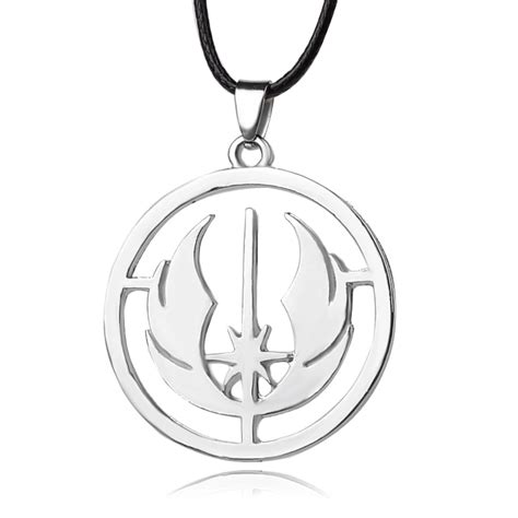 Movie Jewelry Star Wars Jedi Order Logo Pendant Necklace Rope Chain