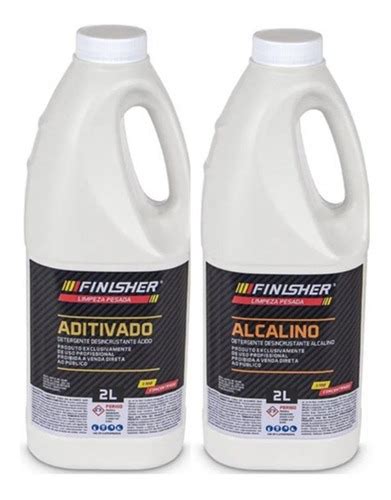 Kit Aditivado E Alcalino Detergente Desincrustante Finisher Frete Gr Tis