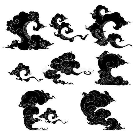 Illustration Japanese Cloud Or Chinese Cloud Oriental Style Collection