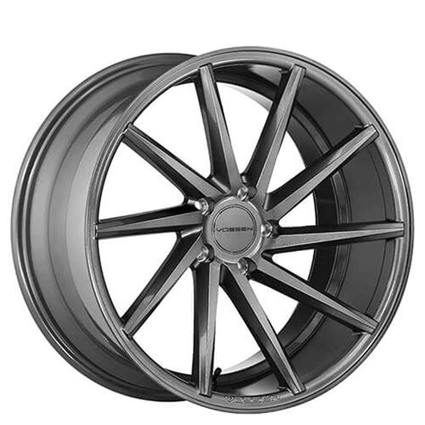 staggered vossen wheels cvt gloss graphite rims vss