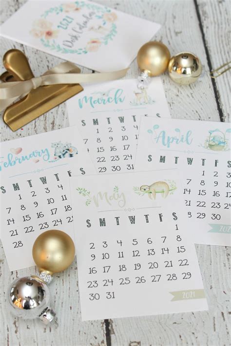 Free Printable 2021 Desk Calendar - Clean and Scentsible