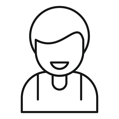 Smiling adult icon outline vector. Happy person 14837098 Vector Art at ...