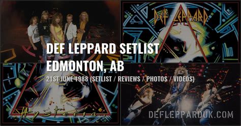 Years Ago Def Leppard Hysteria Tour In Edmonton Ab Concert