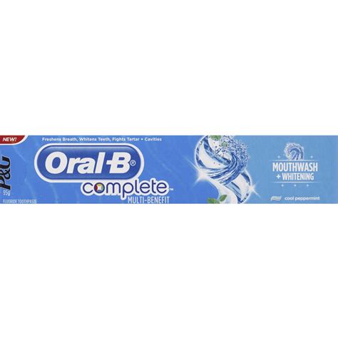 Oral B Complete Mouthwash And Toothpaste Cool Peppermint 95g Woolworths